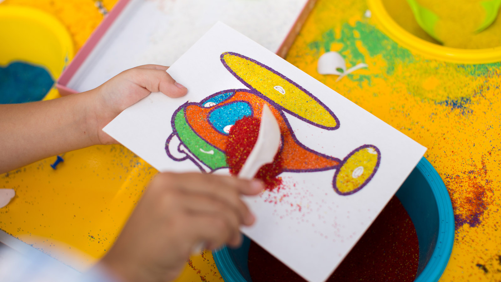 5 Engaging Art and Craft Ideas 4 coloured sand
